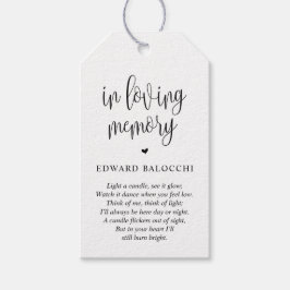 Modern, Memorial Candle, Funeral Service Label Cadeaulabel