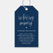 Modern, Memorial Candle, Funeral Service Label Cadeaulabel (Voorkant)