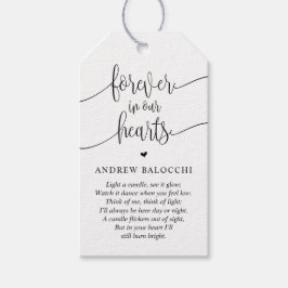 Modern, Memorial Candle, Funeral Service Label Cadeaulabel