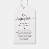 Modern, Memorial Candle, Funeral Service Label Cadeaulabel (Voorkant)