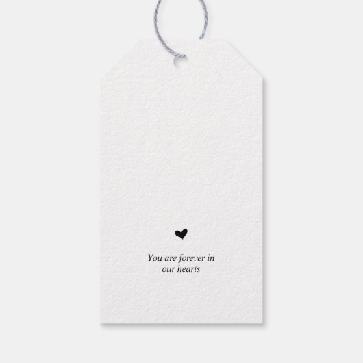 Modern, Memorial Candle, Funeral Service Label Cadeaulabel (Achterkant)