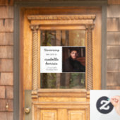 Modern Memorial Celebration of Life Design Raamsticker (Huis Deur)