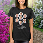 Modern Memorial Custom 7 Photo Collage Funeral T-shirt