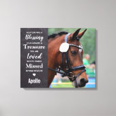 Modern Memorial Custom Remembrance Pet Photo Canvas Afdruk (Voorkant)