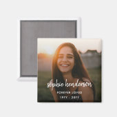 Modern Memorial | Forever geliefde begrafenisbijdr Magneet (Voorkant / Achterkant)