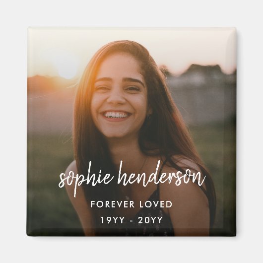 Modern Memorial | Forever geliefde begrafenisbijdr Magneet (Voorkant)