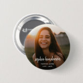 Modern Memorial | Forever geliefde begrafenisbijdr Ronde Button 5,7 Cm (Voorkant /achterkant)