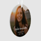 Modern Memorial | Foto-onderscheiding van ooit geh Ornament (voorkant)