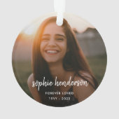 Modern Memorial | Foto-onderscheiding van ooit geh Ornament (achterkant)