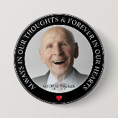 Modern Memorial Foto Tribute | Begrafenis Ronde Button 7,6 Cm (Voorkant)