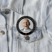 Modern Memorial Foto Tribute | Begrafenis Ronde Button 7,6 Cm (In situ)