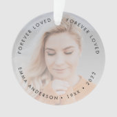 Modern Memorial | Foto van forever geliefd Ornament (voorkant)