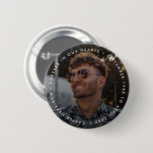 Modern Memorial | Foto van Funeral Keepaparte Ronde Button 5,7 Cm (Voorkant /achterkant)
