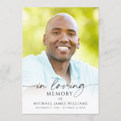 Modern Memorial Funeral Celebration of Life Photo Programmakaart (Voorkant)