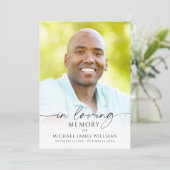 Modern Memorial Funeral Celebration of Life Photo Programmakaart (Staand voorkant)