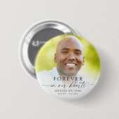 Modern Memorial Funeral Photo Keepsake Ronde Button 5,7 Cm (Voorkant /achterkant)