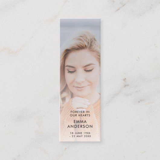 Modern Memorial | Funeral Poem Mini Bladwijzer Kaa Mini Visitekaartje (Voorkant)