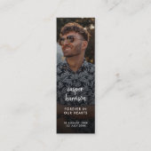 Modern Memorial Funeral Poem Mini Bladwijzer Kaart Mini Visitekaartje (Voorkant)