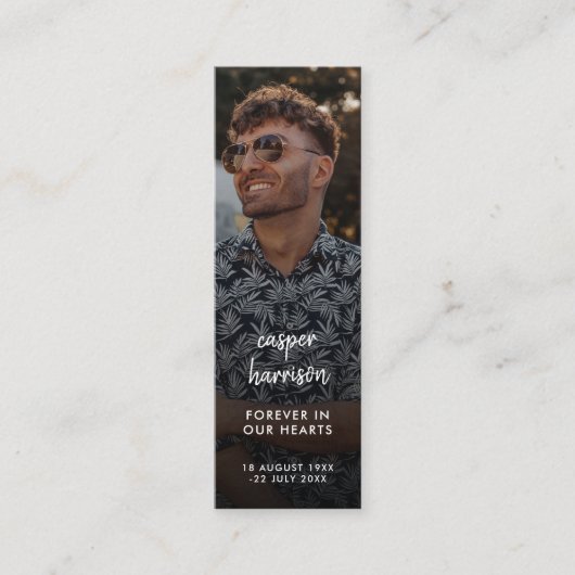 Modern Memorial Funeral Poem Mini Bladwijzer Kaart Mini Visitekaartje (Voorkant)