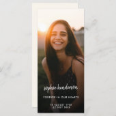 Modern Memorial | Funeral Poem Prayer-kaart (Voorkant / Achterkant)