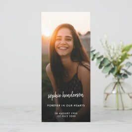 Modern Memorial | Funeral Poem Prayer-kaart