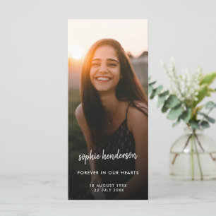 Modern Memorial   Funeral Poem Prayer-kaart