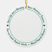 Modern Memorial Herdenking 2 Foto Keramisch Ornament (Voorkant)