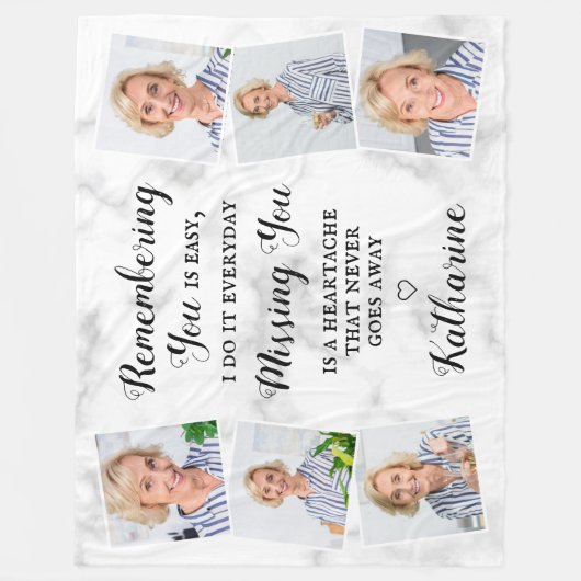 Modern Memorial Herdenking Keepomwille Photo Colla Fleece Deken (Voorkant)