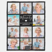 Modern Memorial in Loving Memory 11 Photo Collage Fleece Deken (Voorkant)