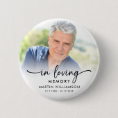 Modern Memorial In Loving Memory Photo Keepsake Ronde Button 5,7 Cm (Voorkant)