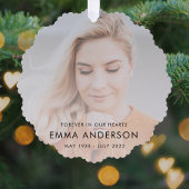 Modern Memorial Keepomwille Sympathie Foto Ornament Kaart