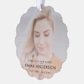 Modern Memorial Keepomwille Sympathie Foto Ornament Kaart (Links)