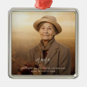 Modern Memorial Keepsake Spaanse foto Metalen Ornament (Voorkant)