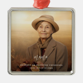 Modern Memorial Keepsake Spaanse foto Metalen Ornament