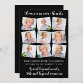 Modern Memorial Order of Service 9 Photo Funeral Programmakaart (Voorkant / Achterkant)