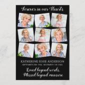 Modern Memorial Order of Service 9 Photo Funeral Programmakaart (Voorkant)