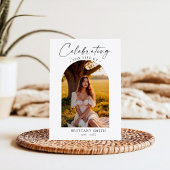 Modern Memorial Photo Funeral Sympathy Prayer Card