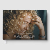 Modern Memorial Photo Keepsake Gastenboek (Voorkant)