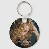 Modern Memorial Photo Keepsake Sleutelhanger (Voorkant)