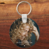 Modern Memorial Photo Keepsake Sleutelhanger (Voorkant)
