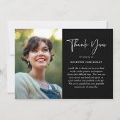 Modern Memorial Photo & Message Sympathy  Bedankkaart (Voorkant)