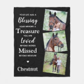 Modern Memorial Remembrance gepersonaliseerd 3 fot Fleece Deken (Voorkant)