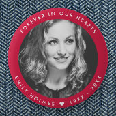 Modern Memorial | Roze begrafenisfotograaf Ronde Button 5,7 Cm