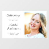 Modern Memorial | Schuurgeviering van het leven Raamsticker (Vel)