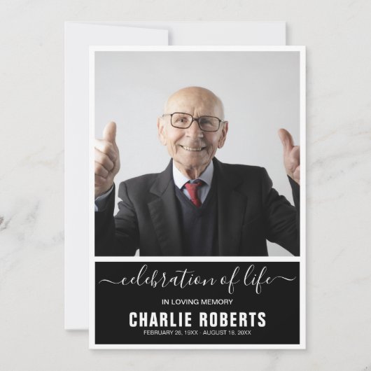 Modern Memorial Service | Viering van het leven Kaart (Voorkant)