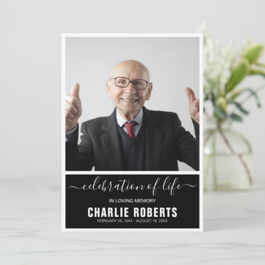 Modern Memorial Service | Viering van het leven Kaart (Staand voorkant)