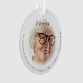 Modern Memorial voor en na foto Ornament (voorkant)