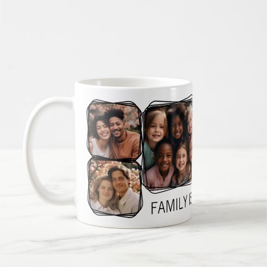 Modern Memory 6 Fotocollage Sjabloon Wit C00 Koffiemok (Links)