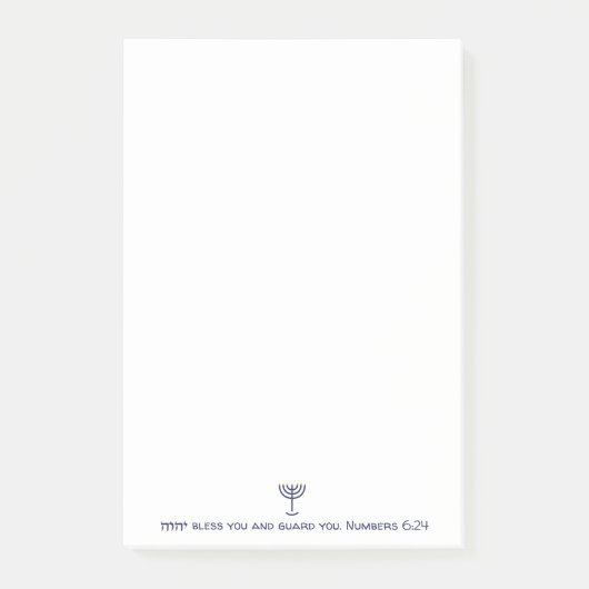 Modern Menorah Blessing Blue White Gold Graphic Post-it® Notes (Voorkant)