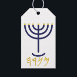 Modern Menorah Gift Label Navy Gold Cadeaulabel<br><div class="desc">Menorah Gift Label Navy Gold Gift Labels Paleo Hebrew letters - Menorah: Mem, Nun, Resh, Hey Mem - Chaos Mighty Blood Nun - Continue Heir Resh - First Top Beginning Hé - Kijk Breath H5501 (Strong) ה מְ מְ וֹ נֹ רָ menôrâh menrâh mannen-o-rauw', mannen-o-rauw' Feminine van H4500 (in de...</div>